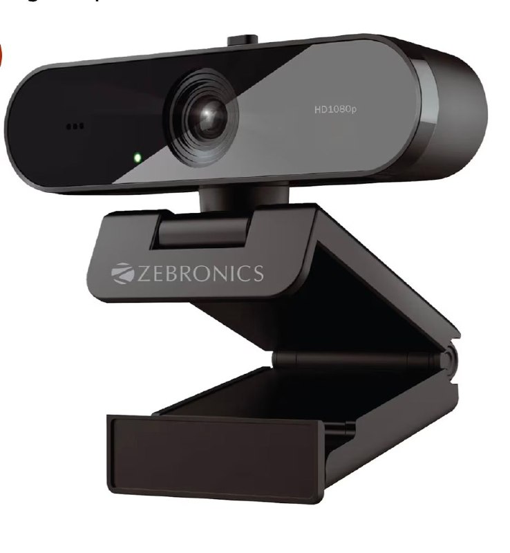 Zebronics FHD USB Webcam, 30FPS, 2P2G Lens, 2.0MP @1044