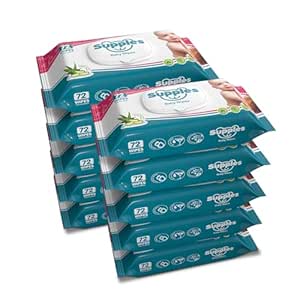 Lowest : Supples Baby Wet Wipes With Lid (72 Wipes x 10 Packs) @465.