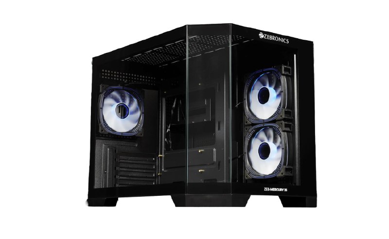 Zebronics Cube Gaming PC Cabinet, Matx/itx Support, 360mm Radiator Support, @3240