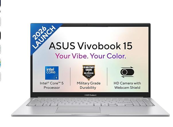 ASUS Vivobook 15 i5-14th Gen (8GB RAM,512GB SSD)@ 56,640*