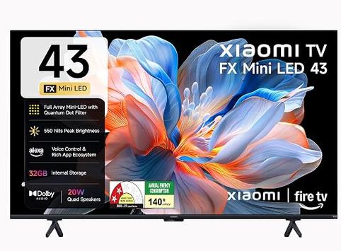 Xiaomi (108 cm) 43 inch FX 4K QD-Mini LED Smart , Fire Tv at at 24,412 Effective