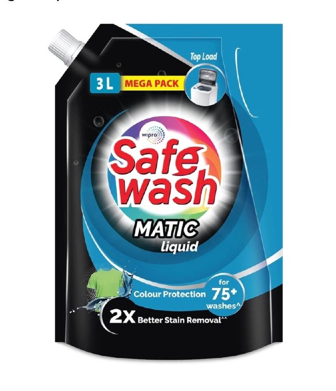 Safewash Top Load Matic Premium Liquid Detergent Refill Pouch (3 Litre) @299