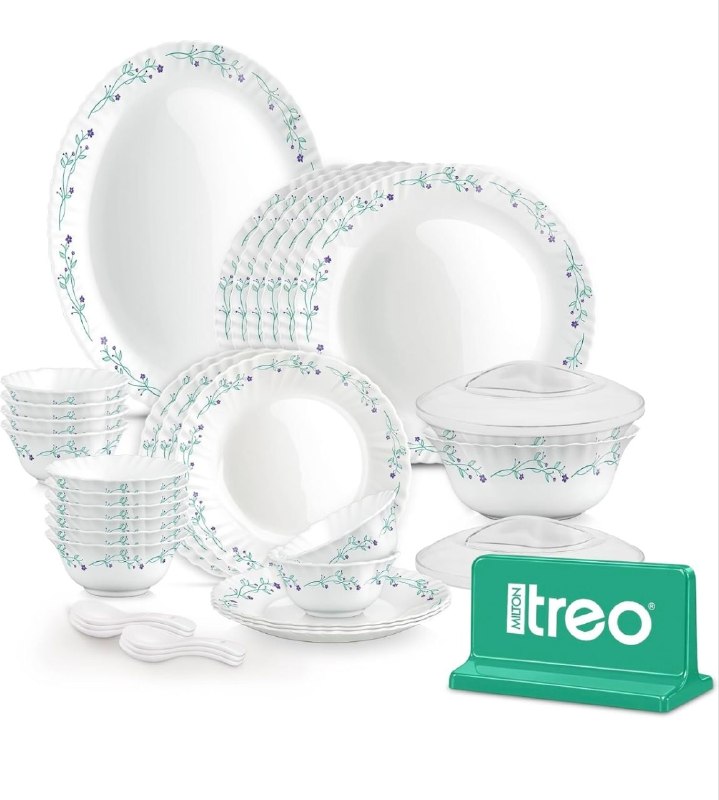 Treo by Milton Opalware Neuma Murel Dinner Set of 35 @1,899