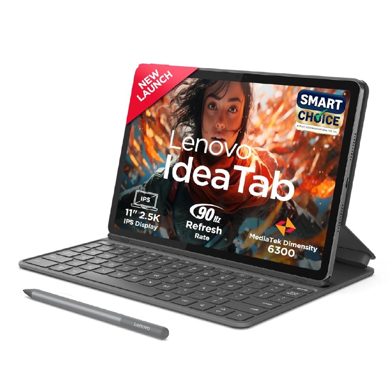 Lenovo Idea Tab (Smartchoice) with Folio Keyboard + Tab Pen | Wi-Fi + 5G | 8GB RAM, 256GB ROM @ 30,499
