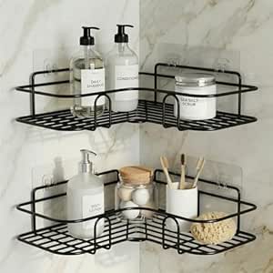 Set of 2 Metal Bathroom Corner Shelf Rack @ ₹298