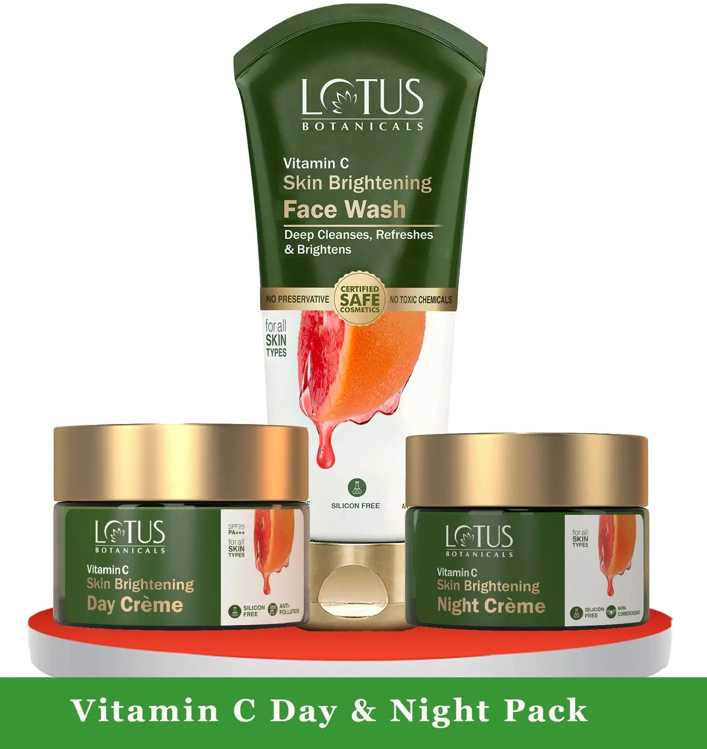 Lotus Botanicals Vitamin C Skin Brightening Day And Night Pack