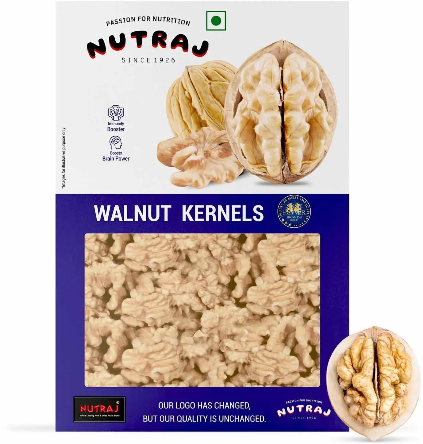 Lowest : Nutraj Walnut Kernels, 500g at 558.