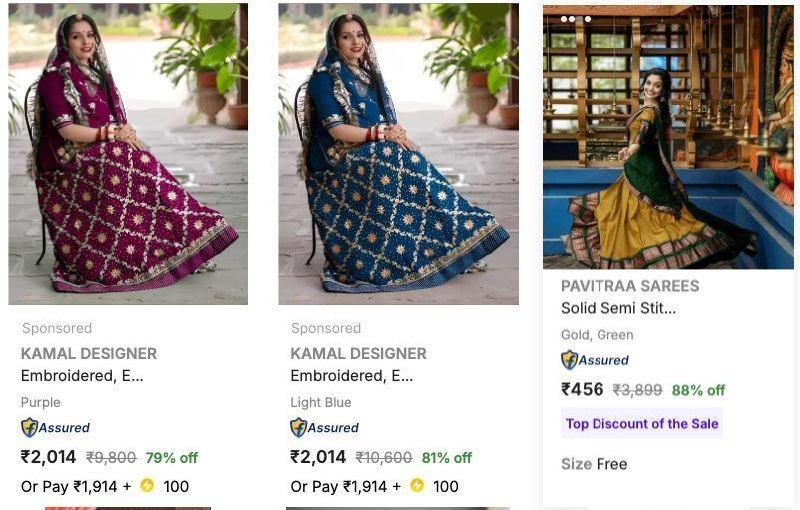 Flipkart | Lehenga Cholis Min 70% off
