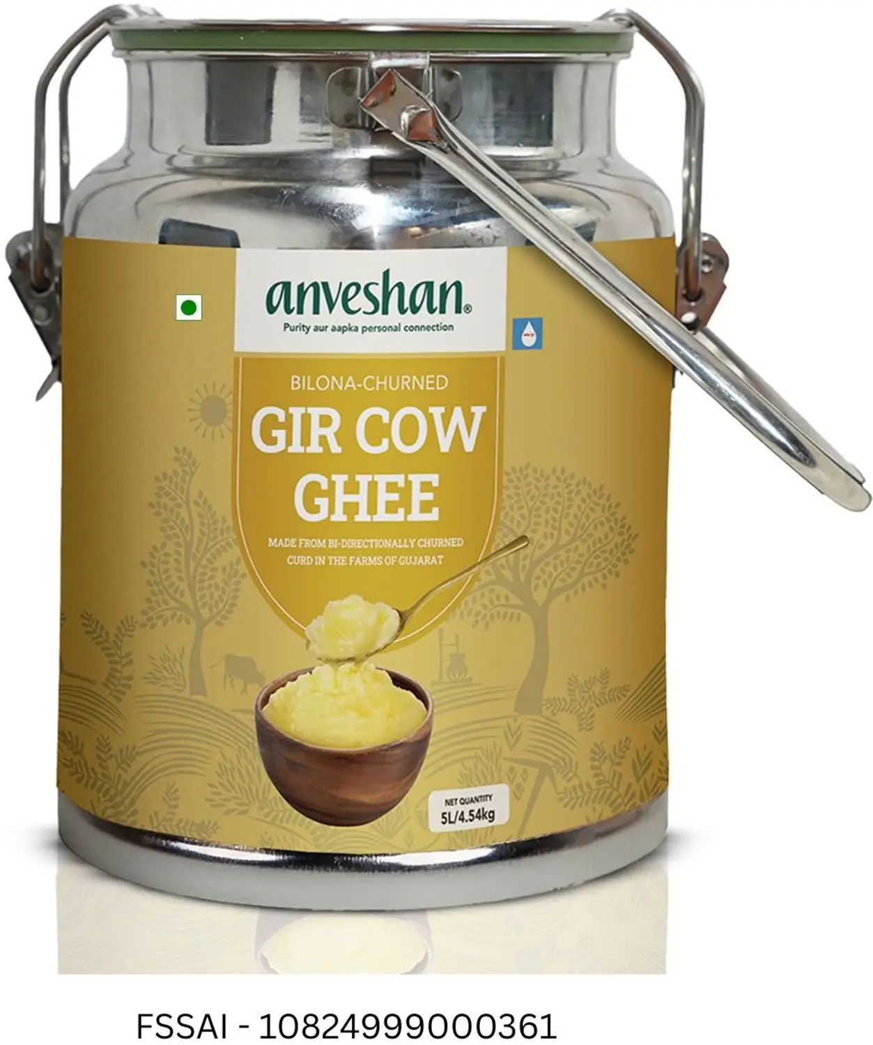 Anveshan A2 Desi Gir Cow Ghee, 5L at 6,356.