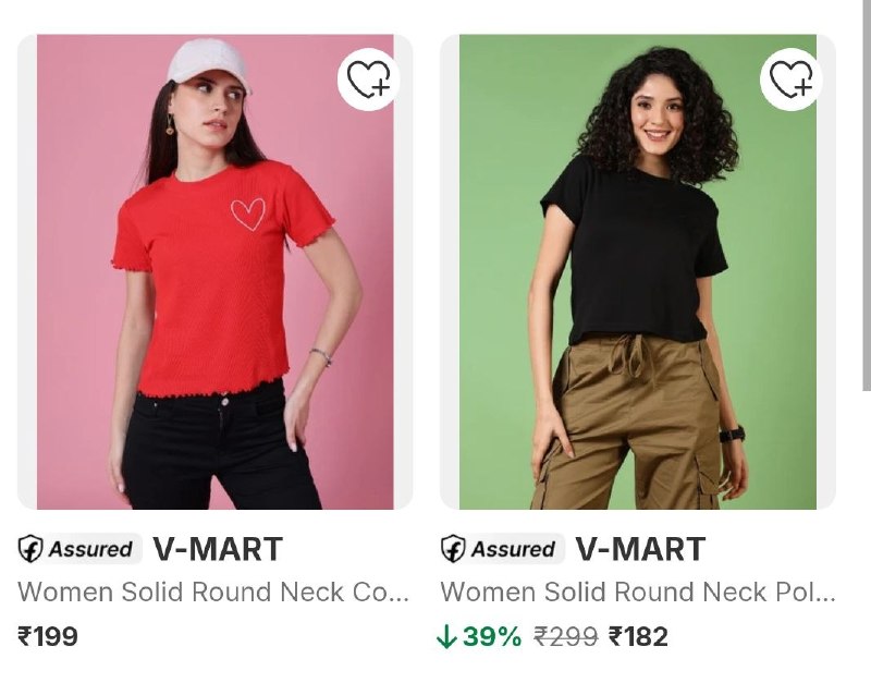Flipkart | V-MART, Max Tops & Tees Under Rs 199