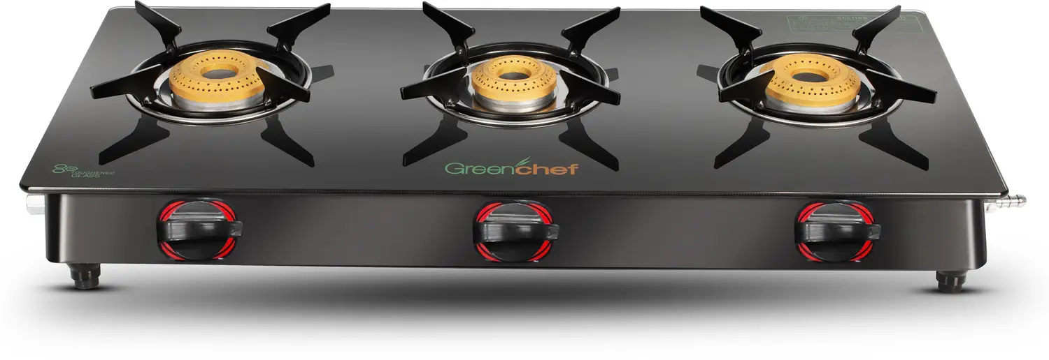 Greenchef Ebony Glass Manual Gas Stove