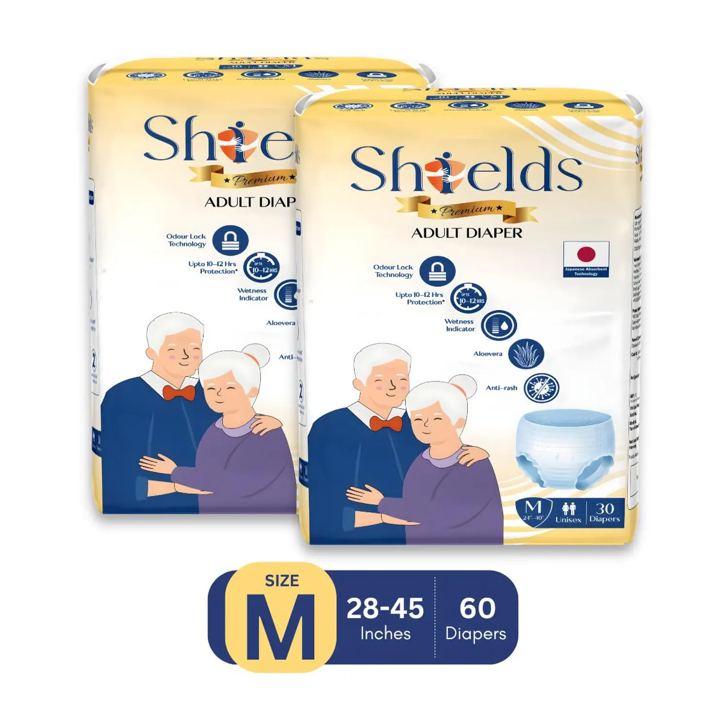 Loot: Shields Premium Pant Style Adult Diapers, Pack of 2 (60 Pieces) @ ₹943