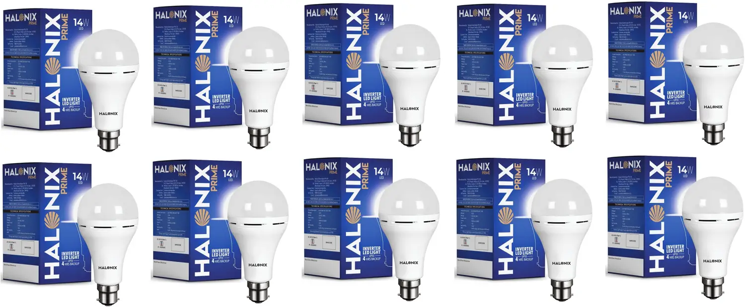 HALONIX 14W Inverter Rechargeable bulb 4 hrs Bulb Emergency Light