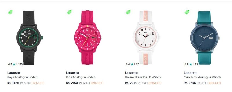 Myntra | Upto 72% Off - Lacoste Watch's