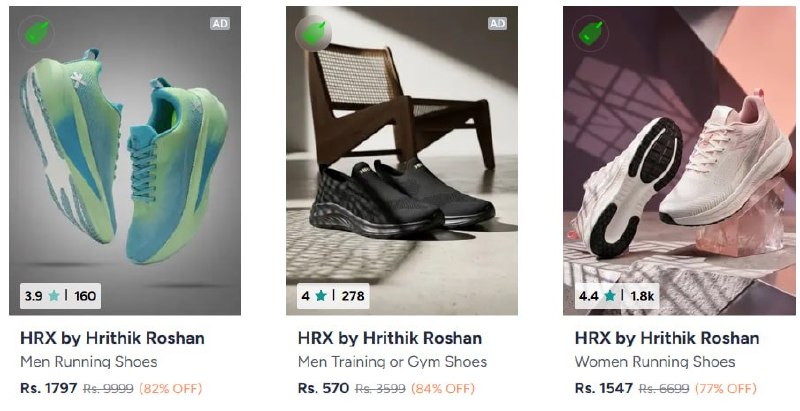 Myntra | Upto 85% Off On HRX Footwear
