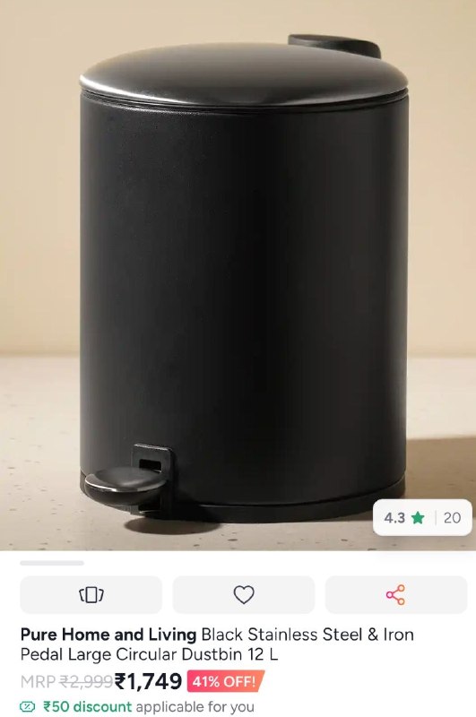 Myntra | Buy Dustbin starting at 2999/-