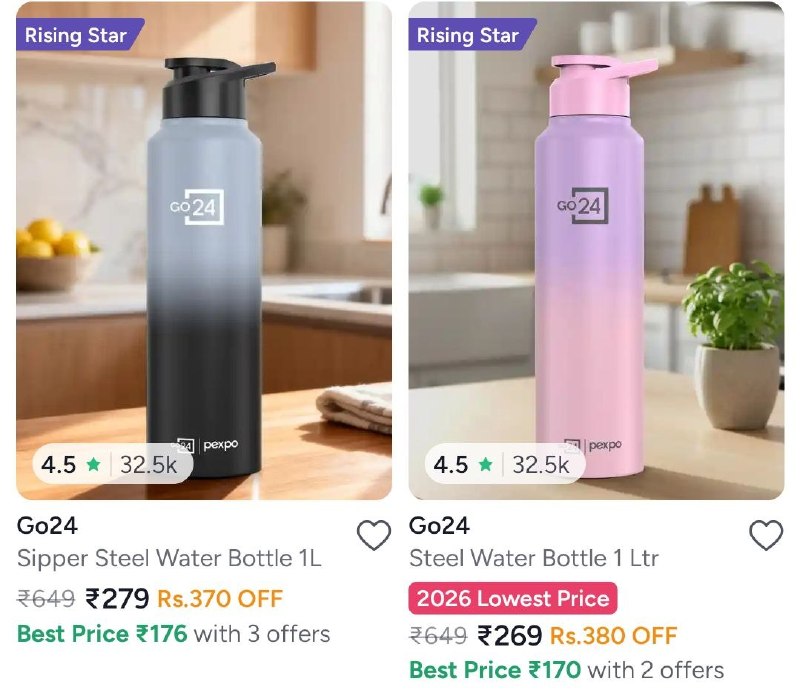 Myntra | Flat 37% off on Ddecor bedsheets and curtains. · Min 50% off on Cello and Larah by Borosil dinner set — Myntra | Flat 37% off on Ddecor bedsheets and curtains. · Min 50% o