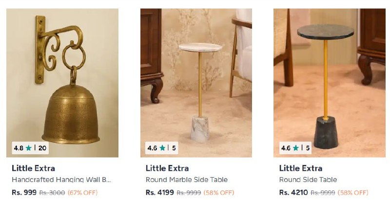 Myntra : Buy Bedside Table, Dining Chair & Wall Decor starting at 999/-