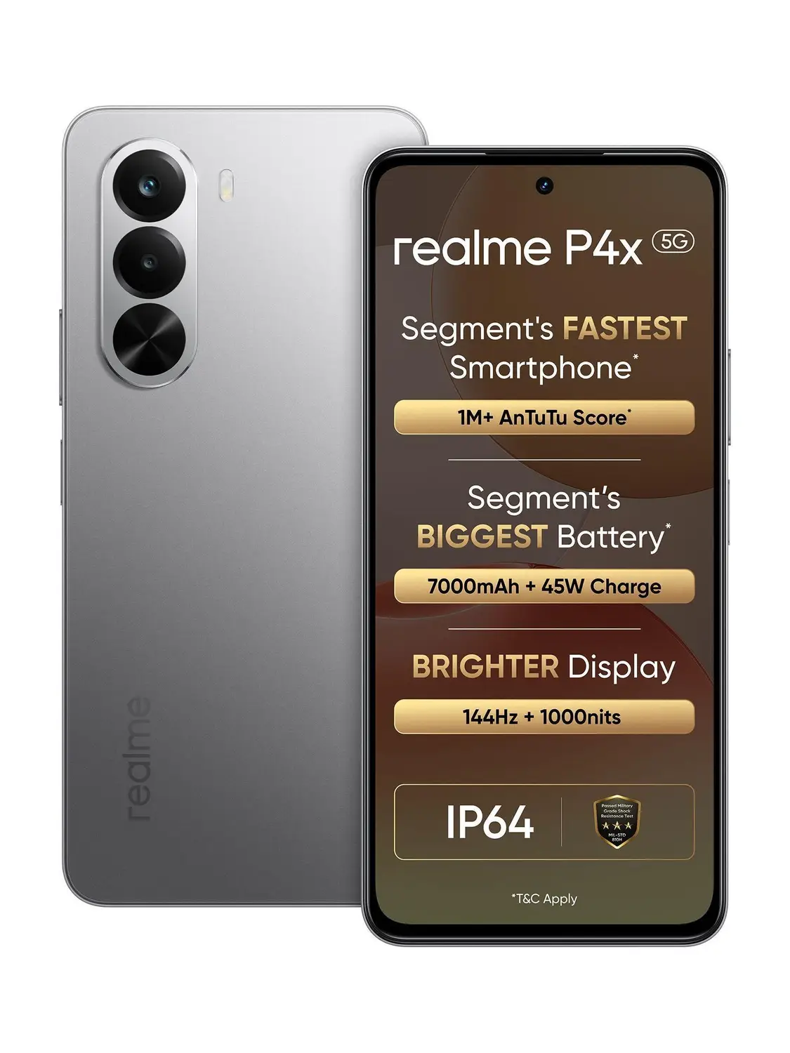 realme P4x 5G (Matte Silver, 128 GB)