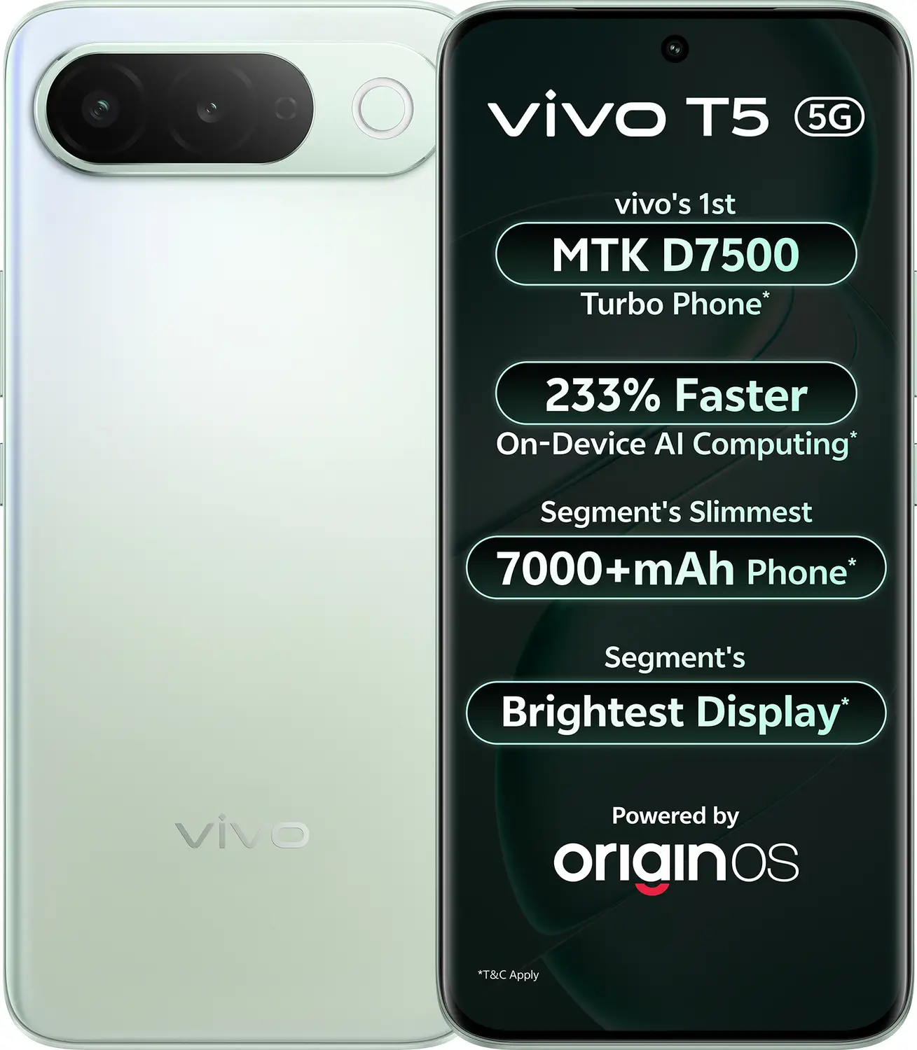 vivo T5 5G (Silver Green, 128 GB)