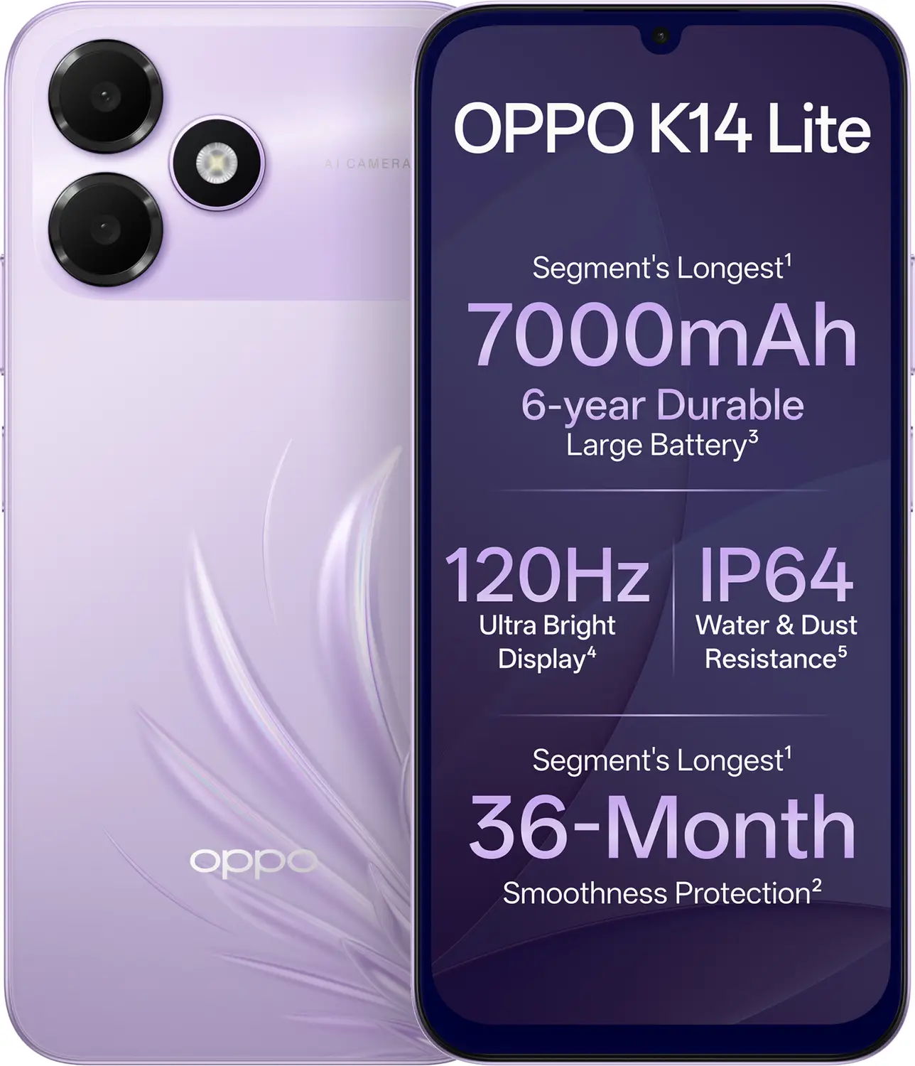 OPPO K14 Lite (Feather Purple, 64 GB)