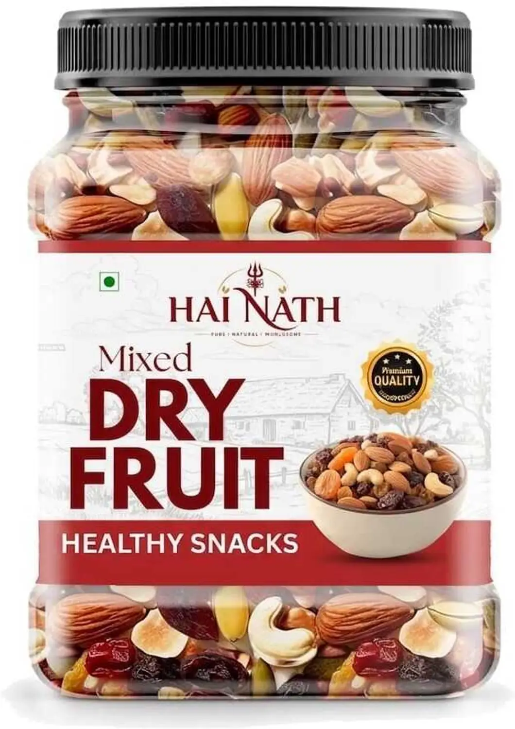 HAI NATH Premium Mixed Dry Fruits | Nuts & Dry Fruits | Crunchy Dry Fruit Mix for Snacks Almonds, Cashews, Raisins, Walnuts, Pistachios