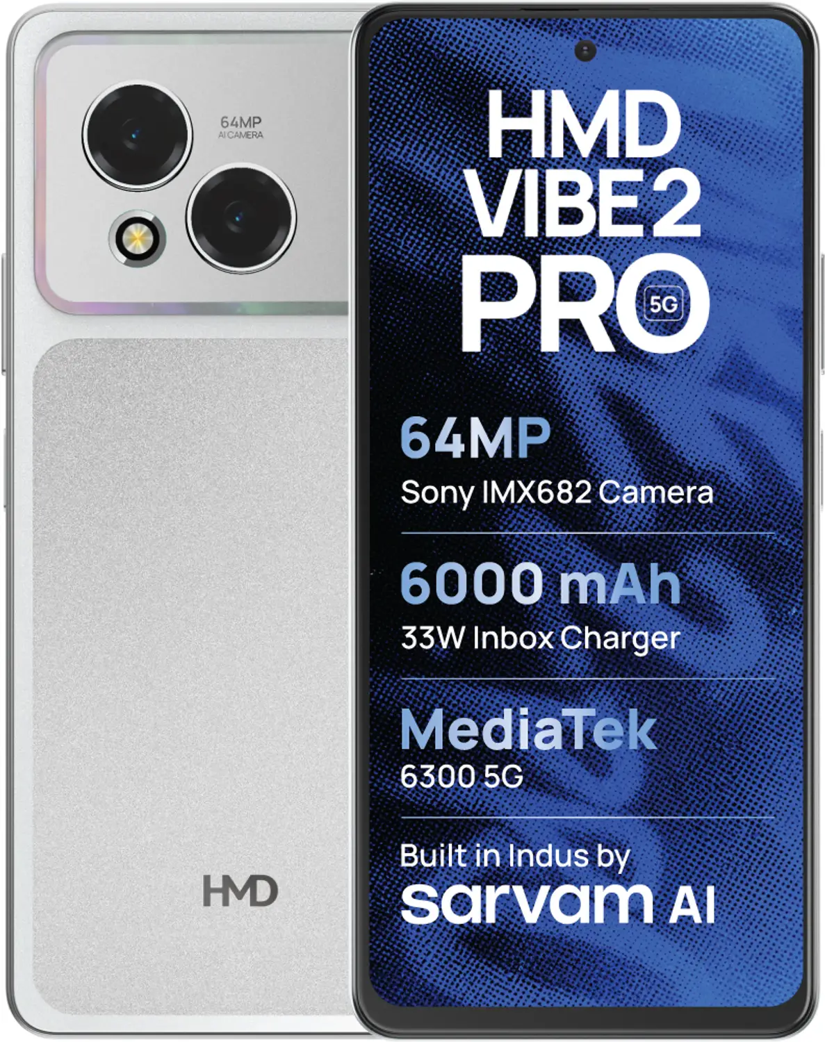HMD Vibe2 Pro 5G (Silver Mist, 128 GB)