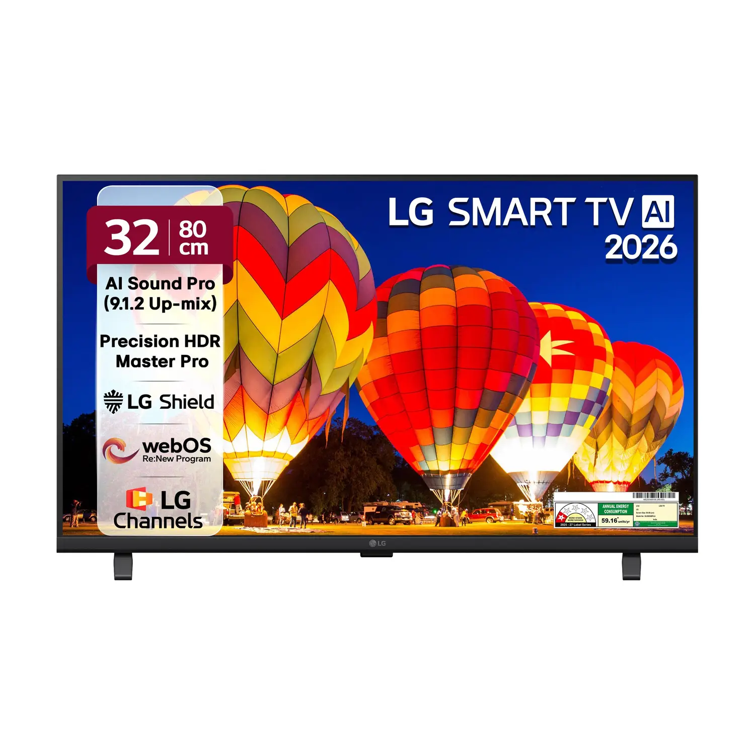 LG AI LB65 80 cm (32 inch) Full HD LED Smart WebOS TV 2026 Edition with Alpha5 AI Processor Gen9, HDR10 Pro, AI Magic Remote Compatible, AI Sound Pro (Virtual 9.1.2 Up-mix), 60 Hz 