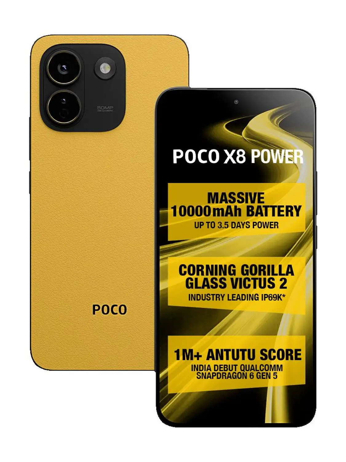 POCO X8 Power 5G (Yellow, 128 GB)