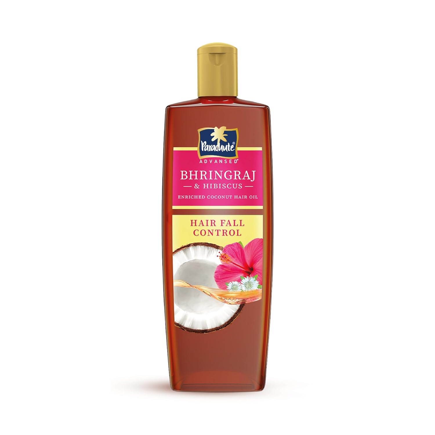 Parachute Advansed Bhringraj & Hibiscus enriched Coconut Hair Oil| Reduces Hair Fall| Helps Promotes Hair Growth|Up to 10x Less Hair Fall|For Healthy Scalp For Men & Women| Thicker