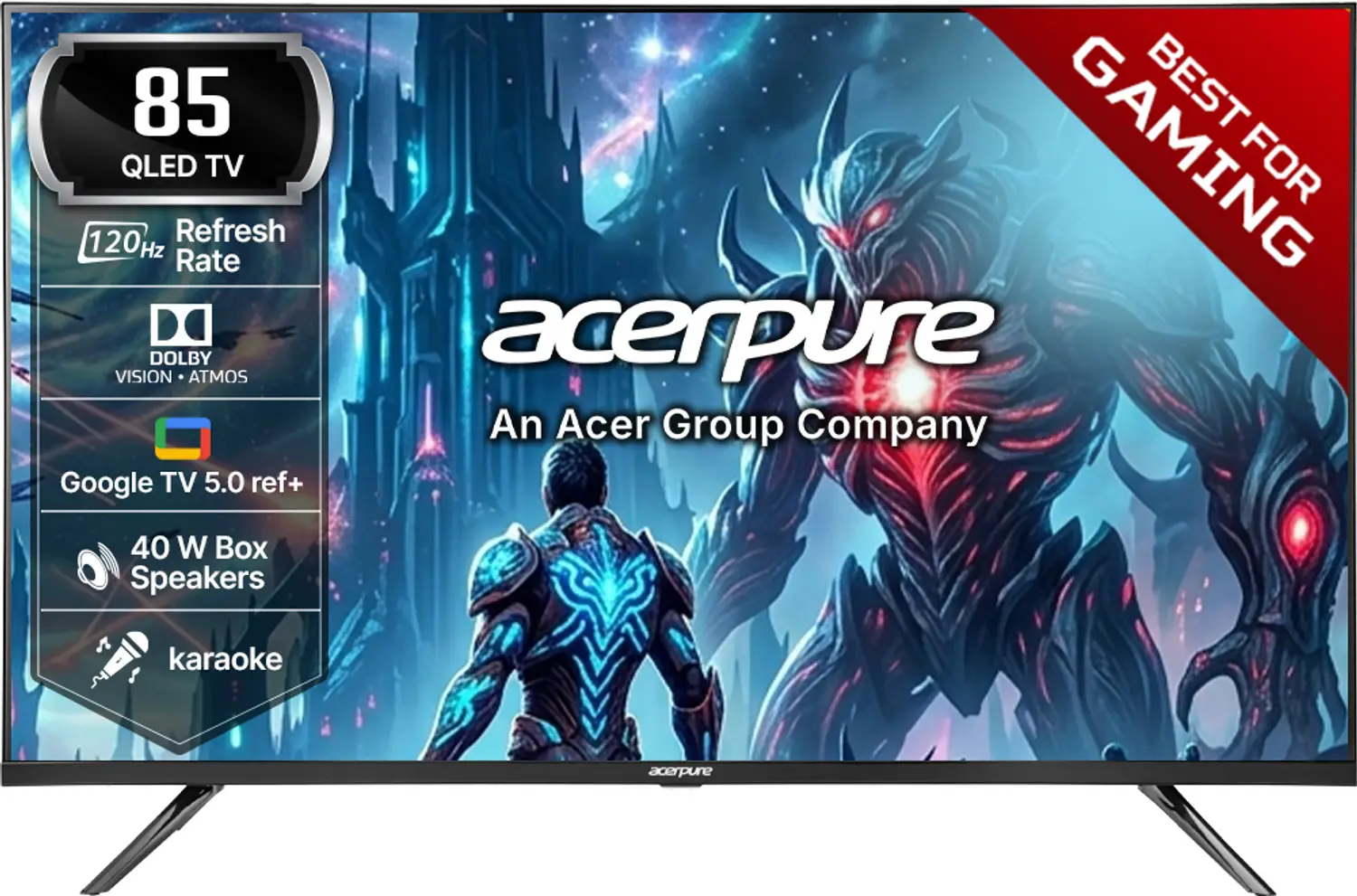 acerpure NITRO 215 cm (85 inch) QLED Ultra HD (4K) Smart Google TV 2026 Edition
