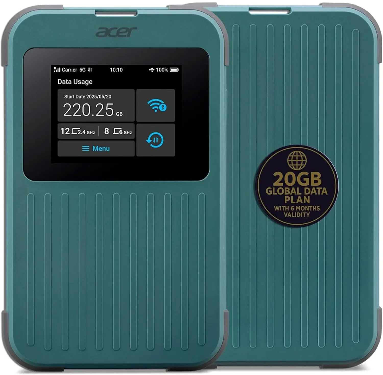 Acer Connect M4 5G Portable Wi-Fi Router 2.4 GHz, 5 GHz 2770 Mbps Wifi Speed Dual Band MiFi (Sim Based)