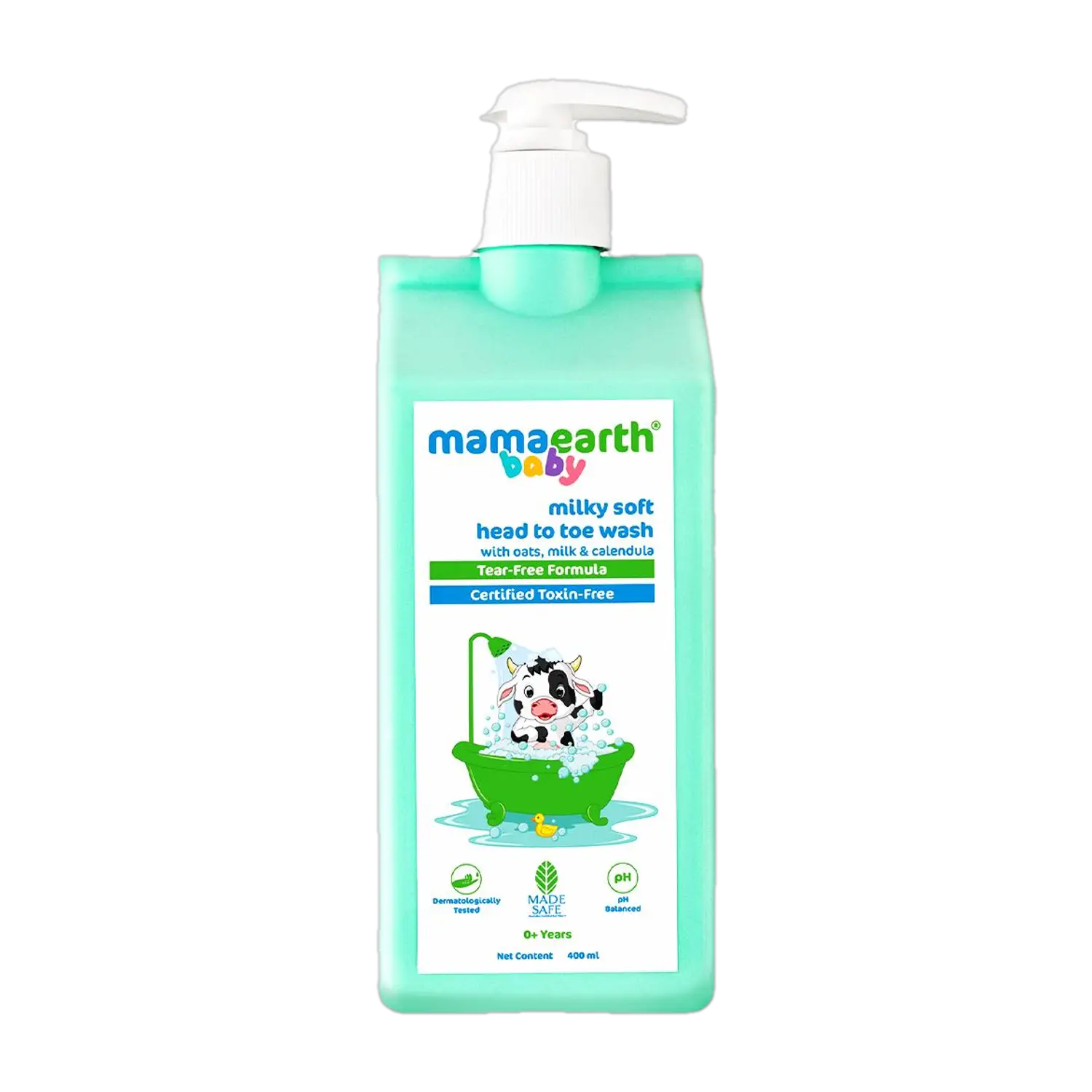 Mamaearth Milky Soft Head to Toe Wash With Oats, Milk & Calendula for Babies | 2-in-1