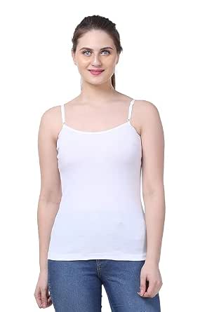 Buy Peerless Wear Women's Cotton Camisole Slip White Adjustable Strap, XXS | Solid Pattern at Amazon.in