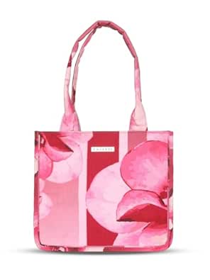 Caprese IRIS Floral Printed Pink Poly Canvas Large Tote Handbag at Amazon.in