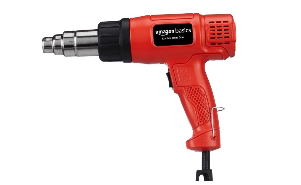 Amazon Basics 1700W Heat Gun | Dual Temperature & Airflow Control | ABS Body | Hot Air Gun for Paint Removal, Plastic Welding & Shrinking | 6 Months w