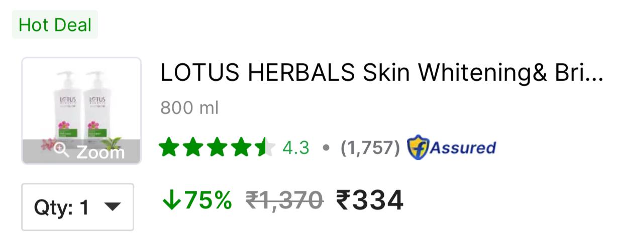 LOTUS HERBALS Skin Whitening& Brightening Hand&Body Lotion SPF-25... more