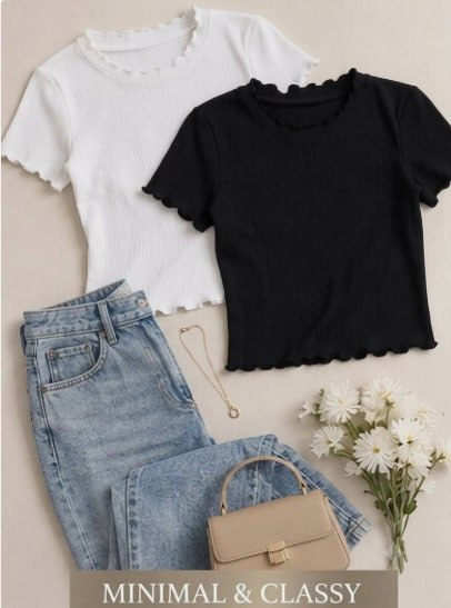 Flipkart Loot | Pack of 2 Casual Cap Sleeves Self Design Women Black, White Top @260 🔥🔥