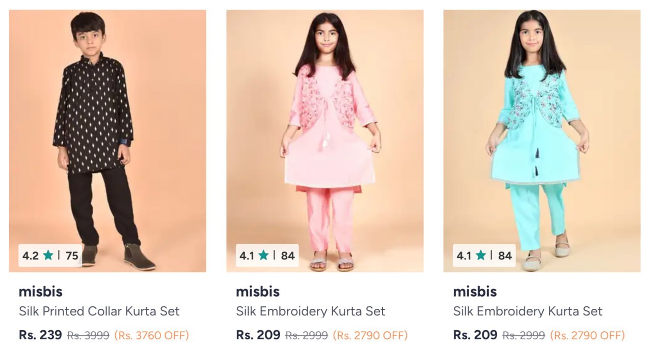 Loot Kids clothing 85% off