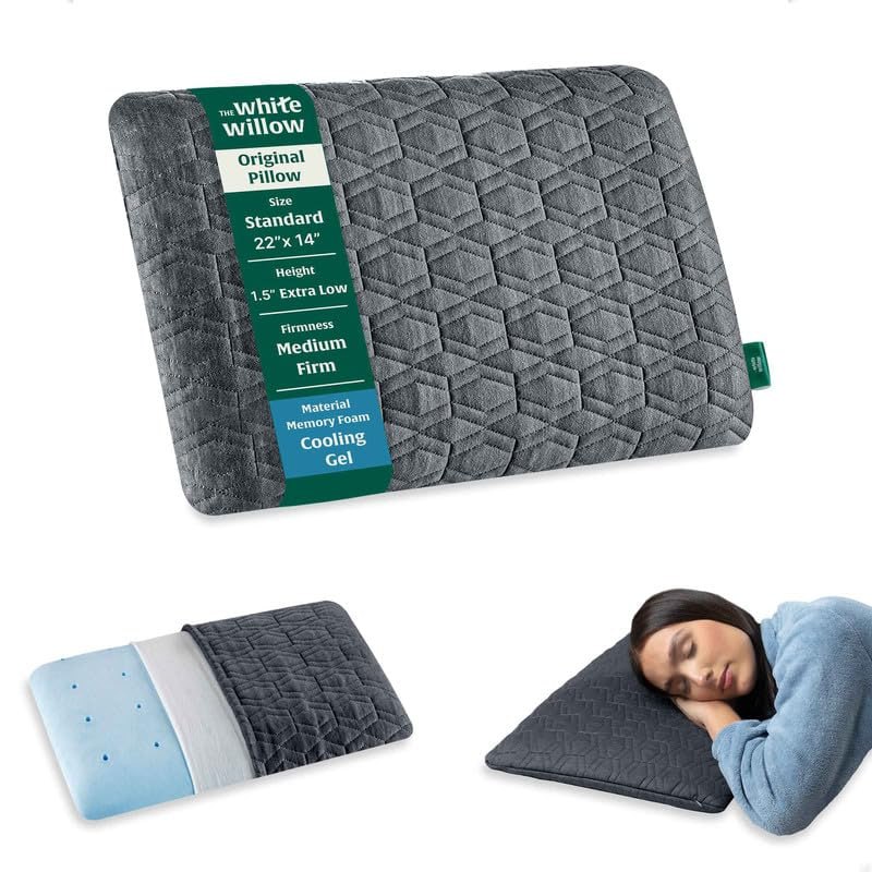Amazon | The White Willow Ultra Thin Pillow for Sleeping @1161