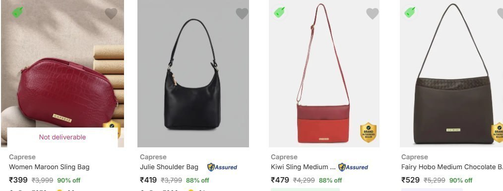 Flipkart | Upto 90% Off - Caprese Bags