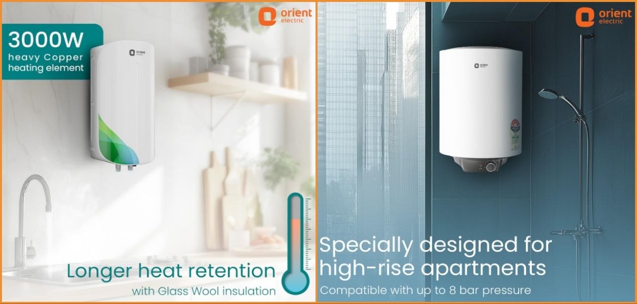 Amazon: Upto 60% OFF on Orient Electric Water Heaters + 10% Bank Offer π±π±