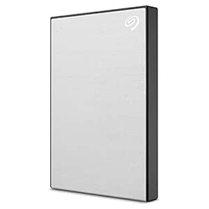 Seagate STHN2000401 2TB Backup Plus Slim Portable External Hard Drive + 1Yr Mylio Create + 2MO Adobe CC Photography, Silver