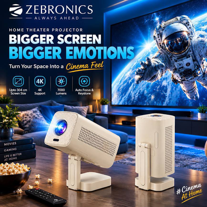 Zebronics 7000 Lumens Smart FHD Projector For ₹7,999 Flat! 🔥 (Pixaplay 63 Plus)