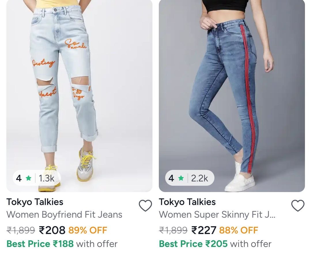 Myntra | Jeans Starts @208