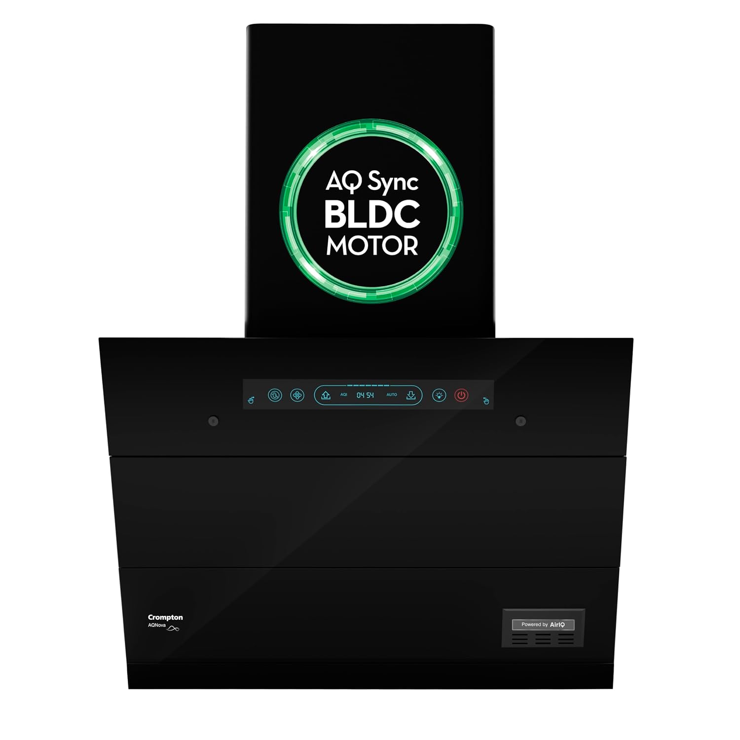 Crompton AQNova BLDC 1800m3/hr 60cm Slant Chimney|AirIQ technology|Adaptive suction| Intelligent Autoclean|Motion Sensor|15Yrs Motor & 4Yrs Overall Wa