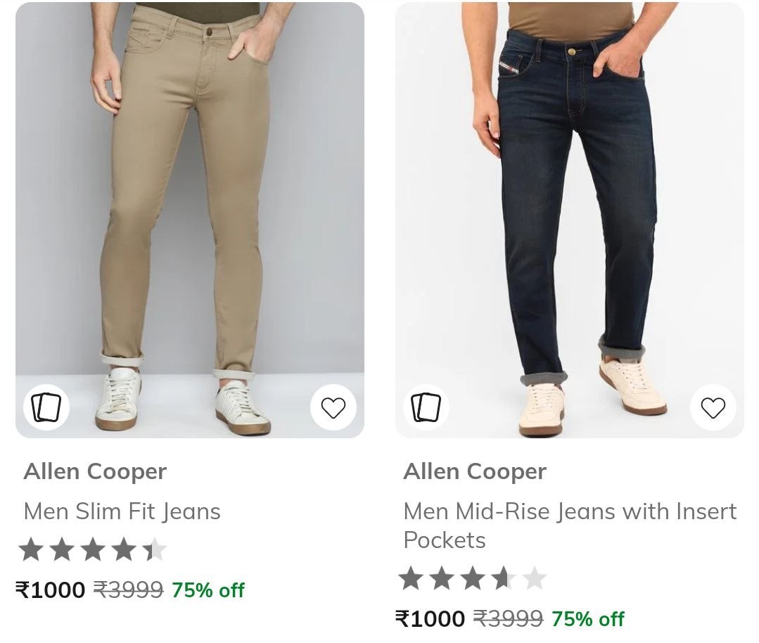 Ajio Loot : Upto 75% Off On Allen Cooper Clothing.