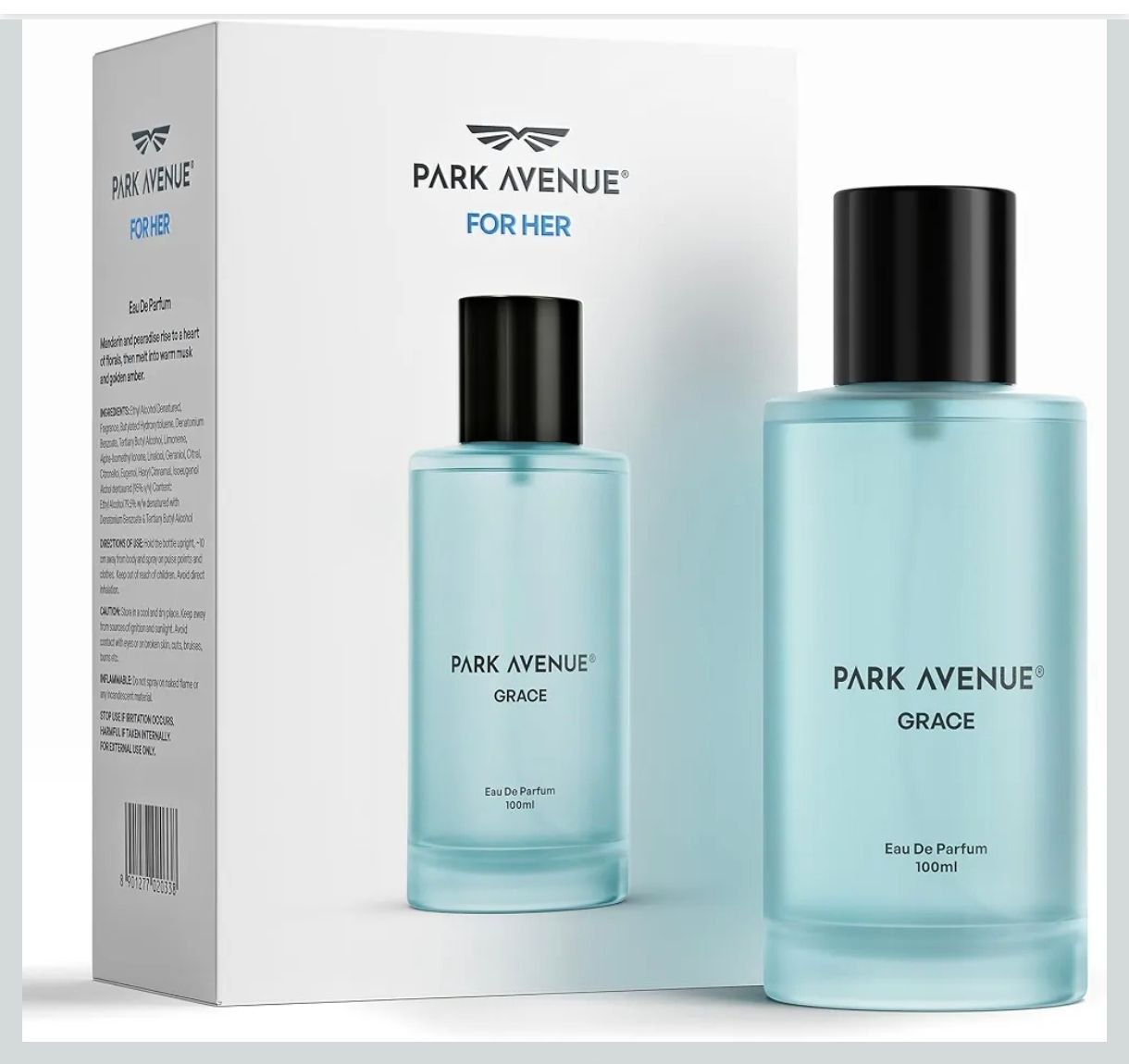 Park Avenue Grace Women EDP 100ml | Long Lasting Perfume for Woman | Pear, Pink Pepper, Jasmine & Musk Amber | Fruity & Floral Fragrance
