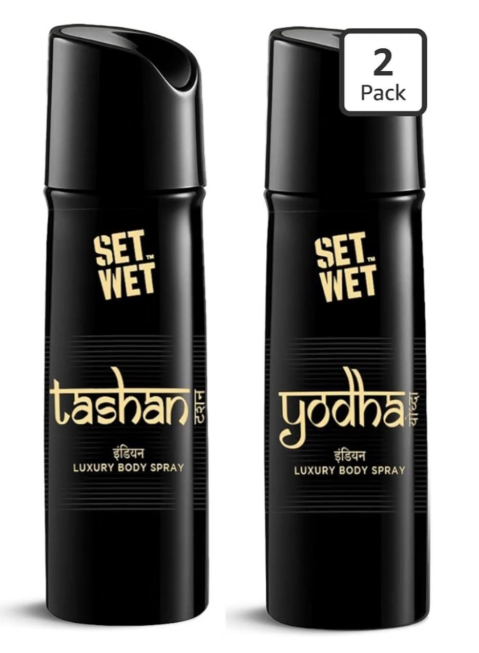 Set Wet Tashan & Yodha Indian Luxury Body Spray Pack of 2 @229