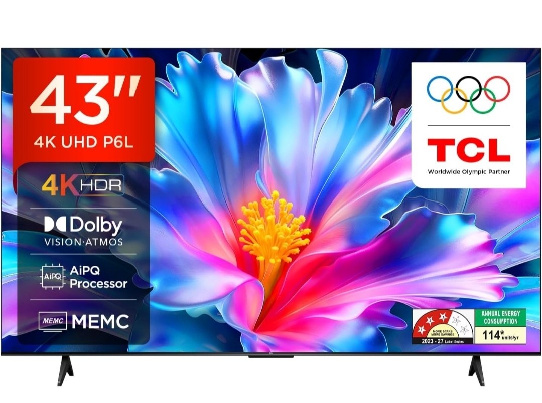 TCL (43 inches) 4K Ultra HD Smart Google TV @26,240